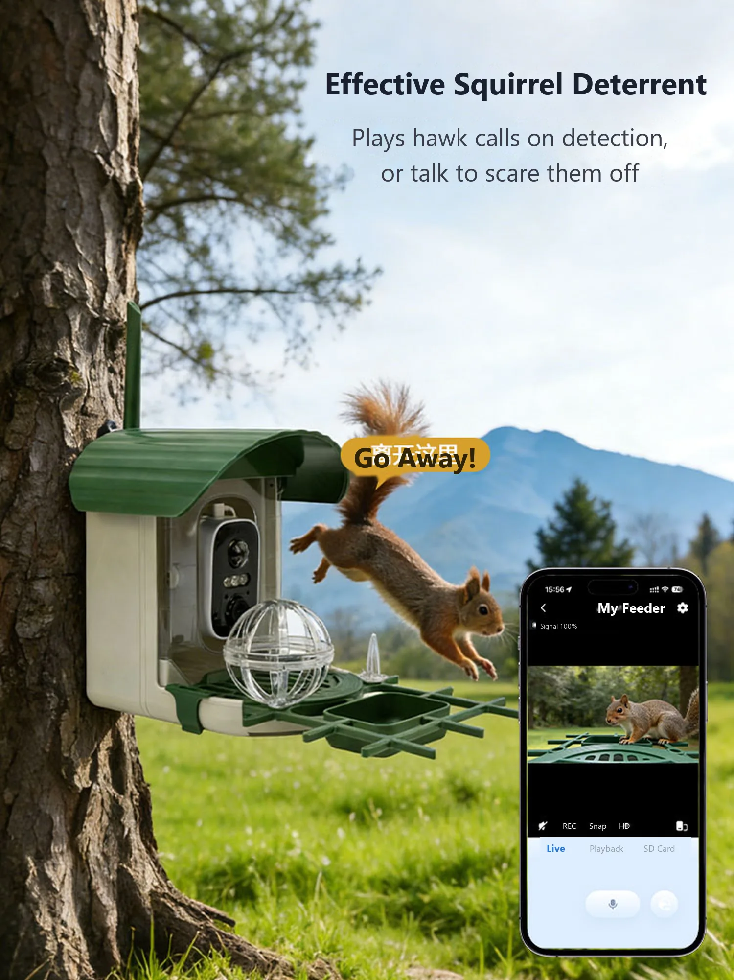 Effective squirrel deterrent in the app