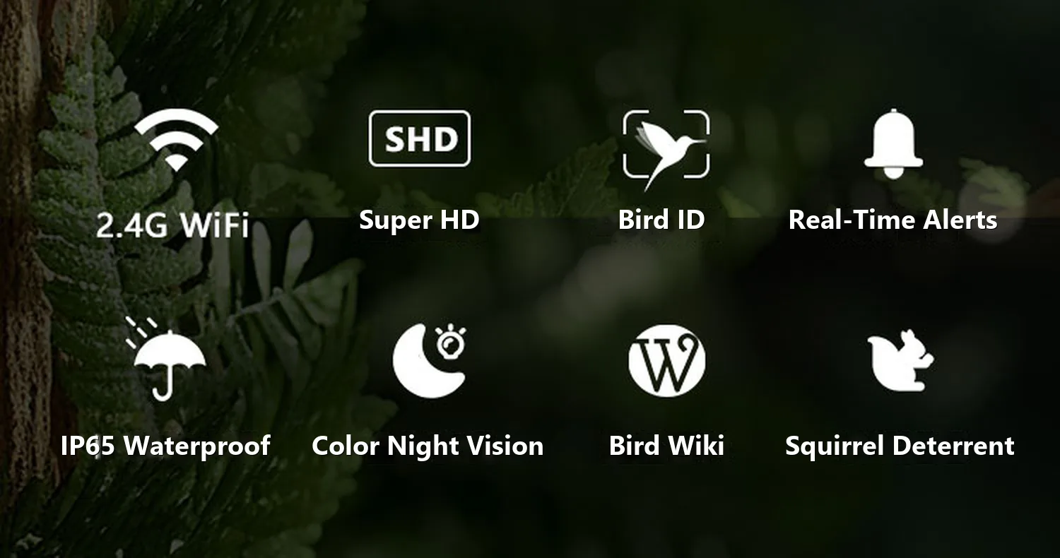 A20S-B1 feature overview: WiFi, bird ID, alerts, IP65, night vision