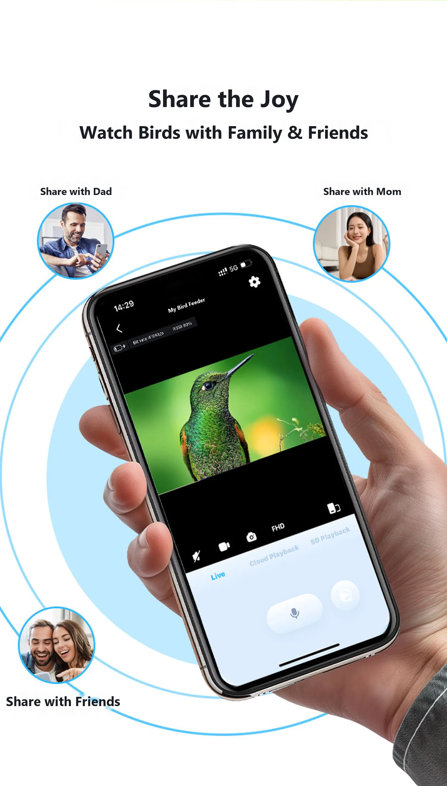 Share the feeder with the whole family