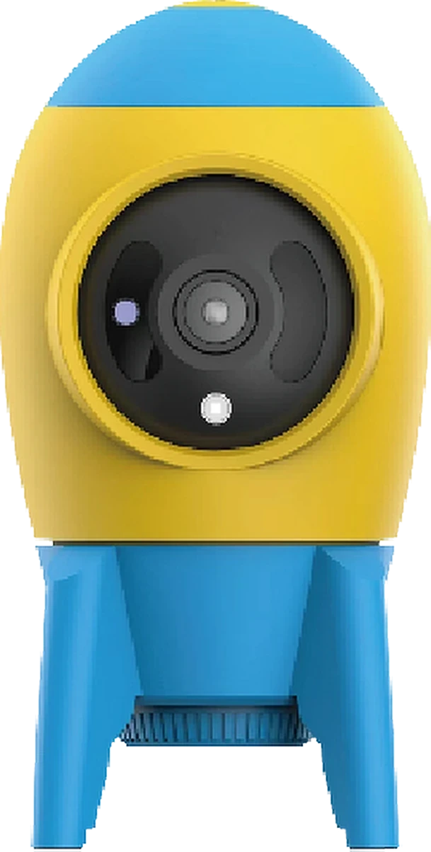 AB1-1 AI study companion camera for kids in yellow and blue, 4 MP posture camera
