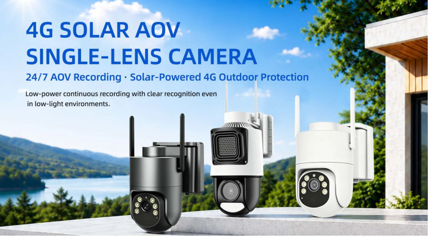 4G solar AOV single-lens camera — product overview