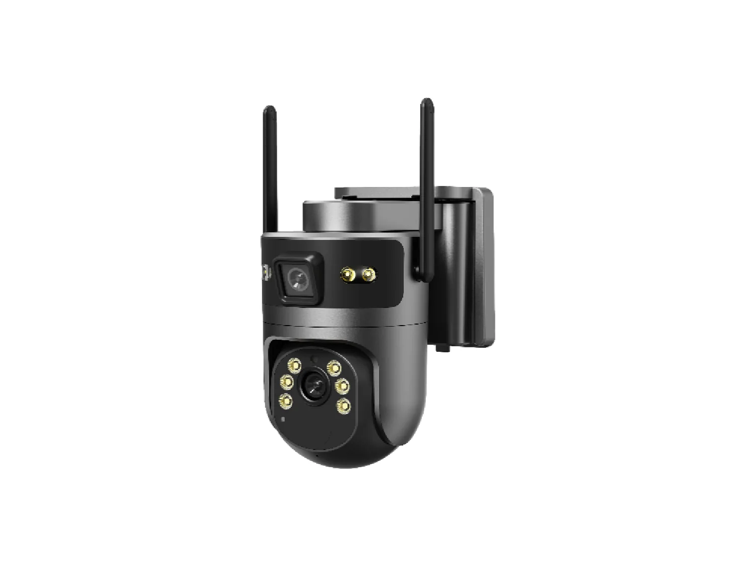 dual-lens battery bullet and PTZ camera — alternate housing in the same range