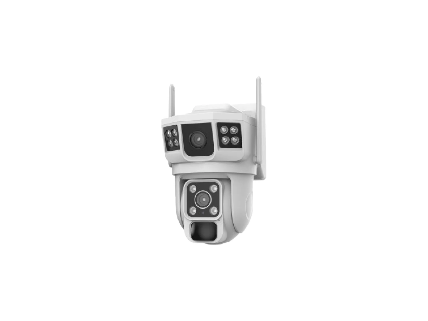 dual-lens bullet and PTZ camera — alternate housing in the same range