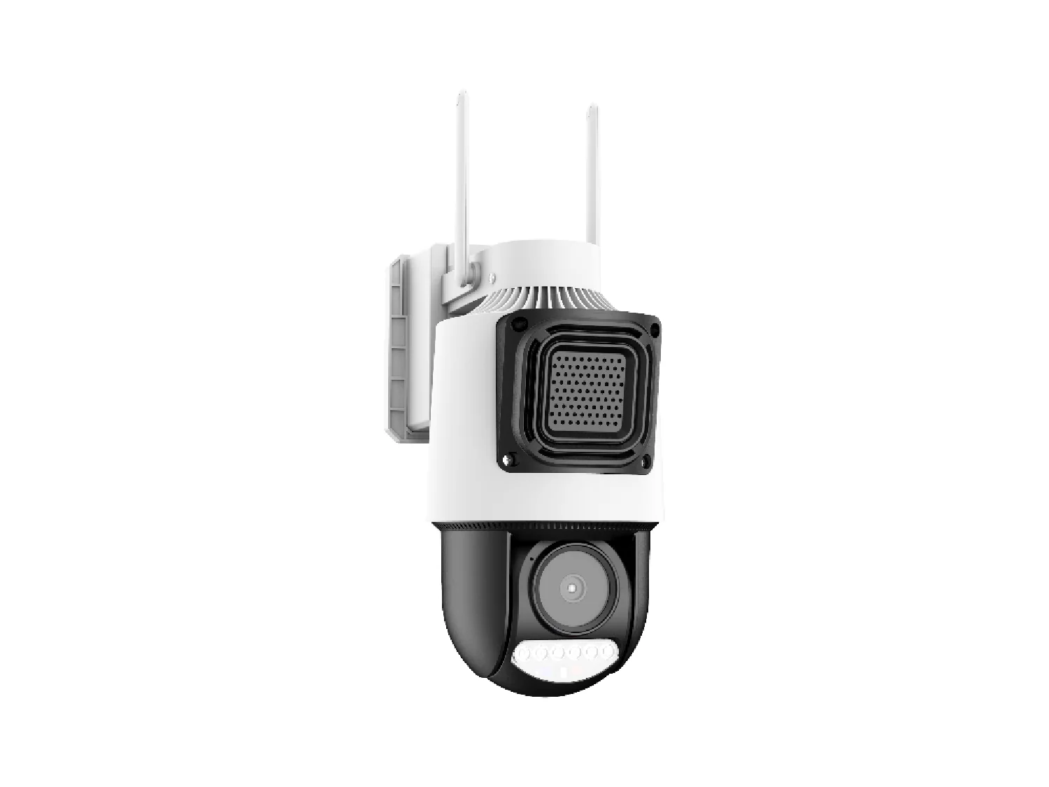 dual-lens bullet and PTZ camera — alternate housing in the same range