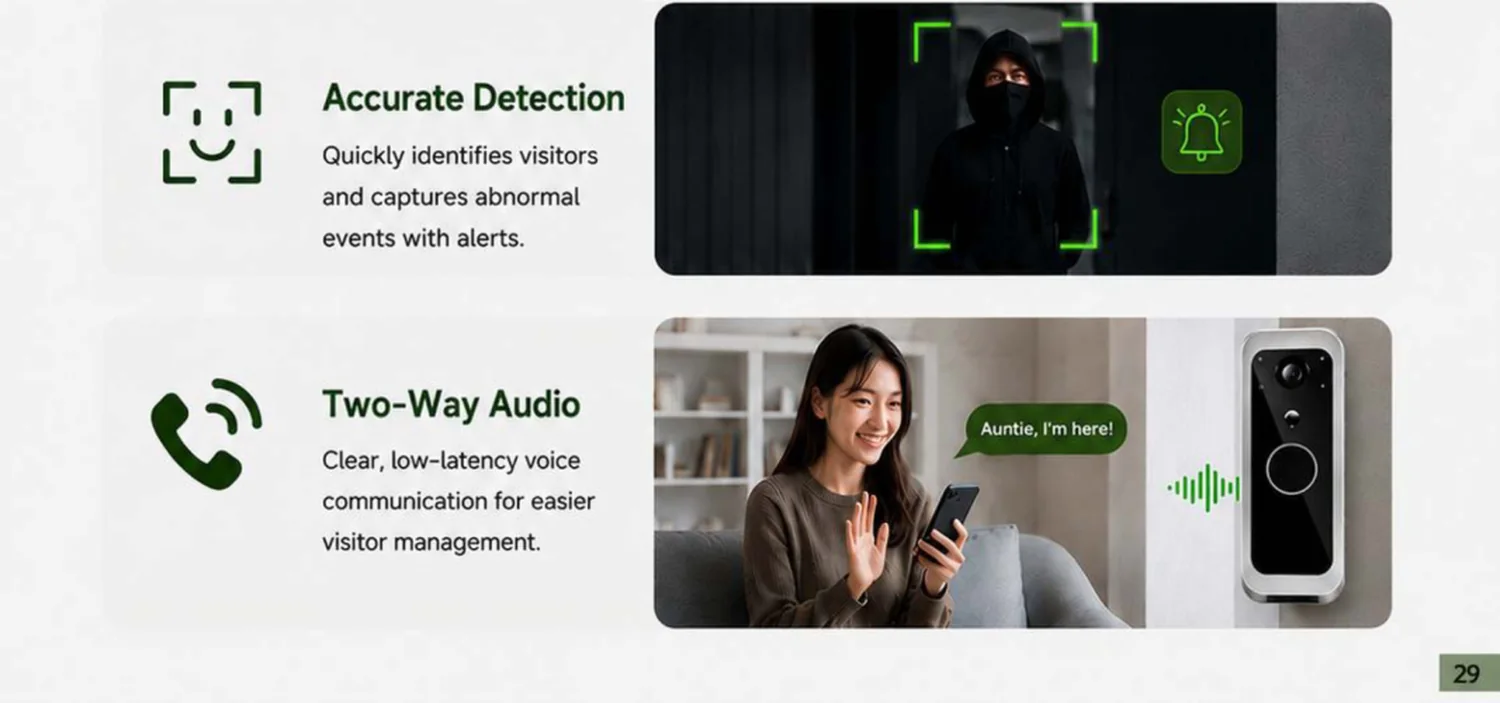 video doorbell with indoor chime — key selling points and features