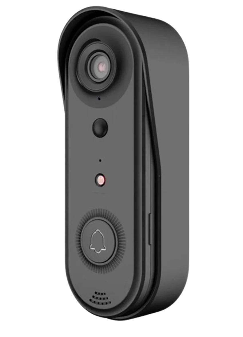 J1 wireless video doorbell camera with indoor chime, front view