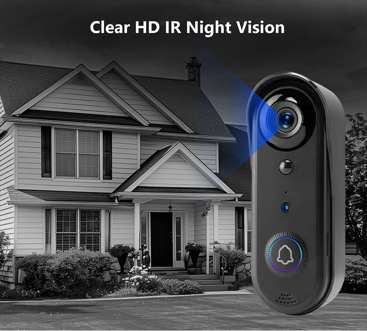 1080p HD clarity of a visitor at the door