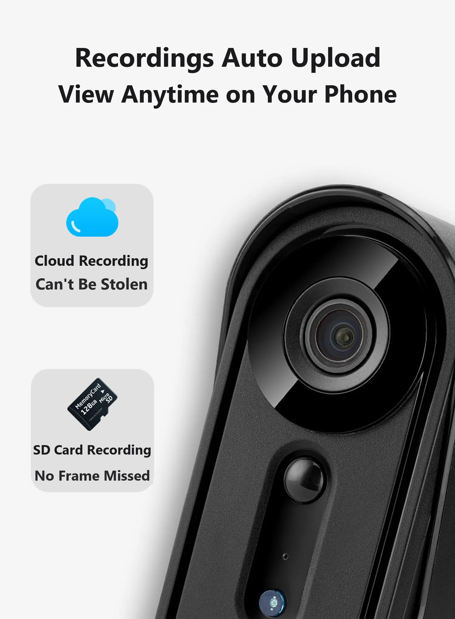 Recordings auto-upload to cloud and card