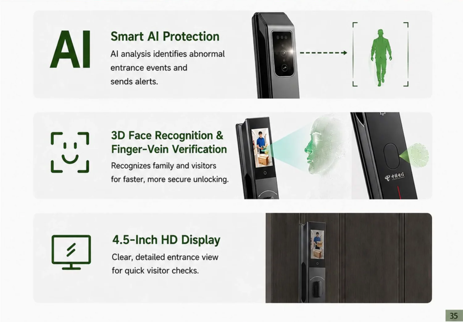 AI dual-camera fully automatic video lock — key selling points and features