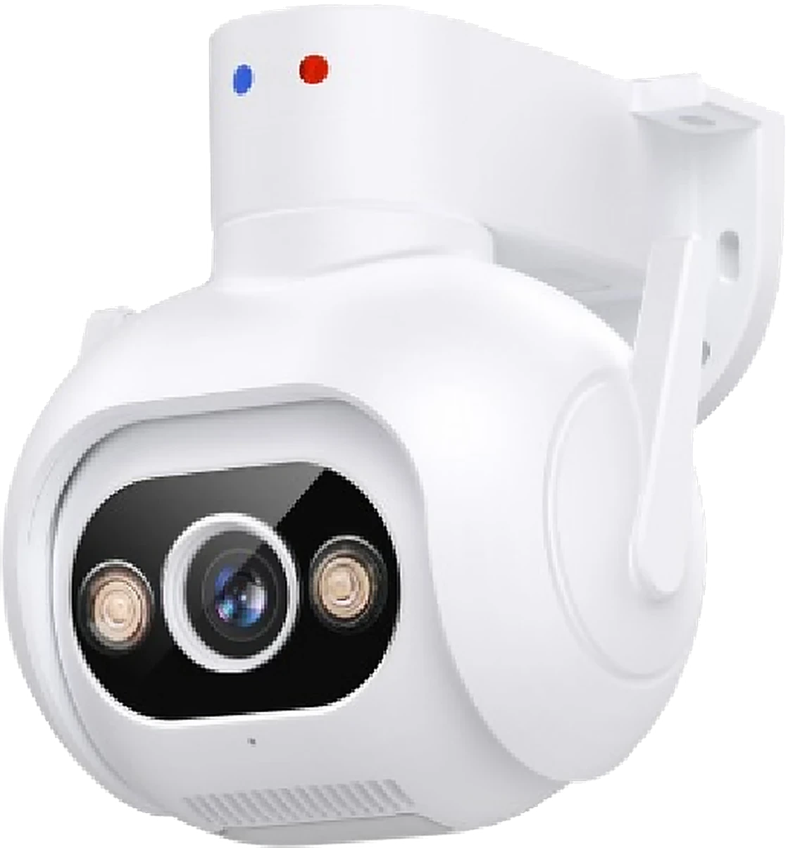 pan/tilt indoor camera, studio white background, front view