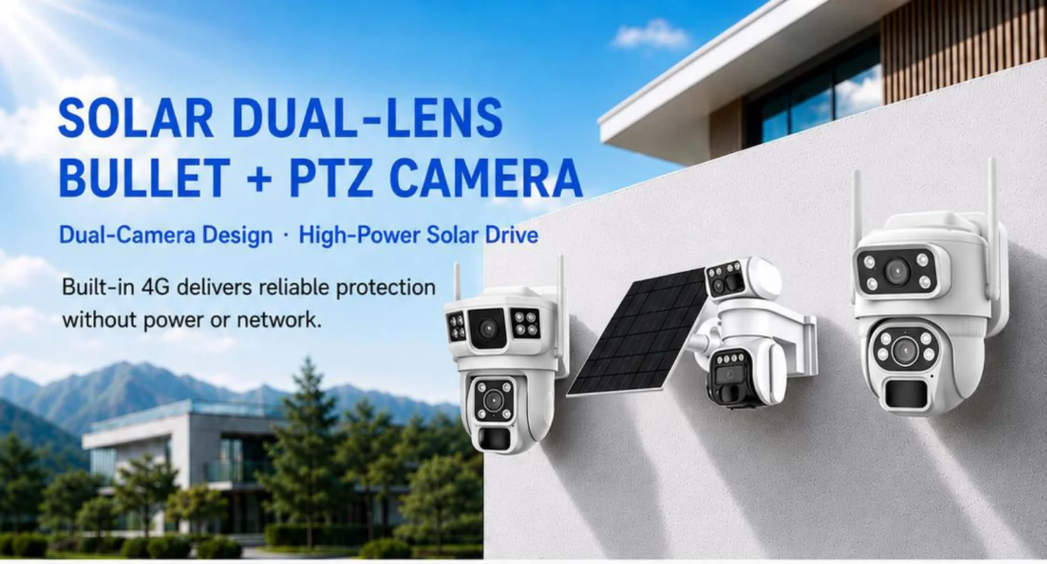 solar dual-lens bullet and PTZ camera — product overview
