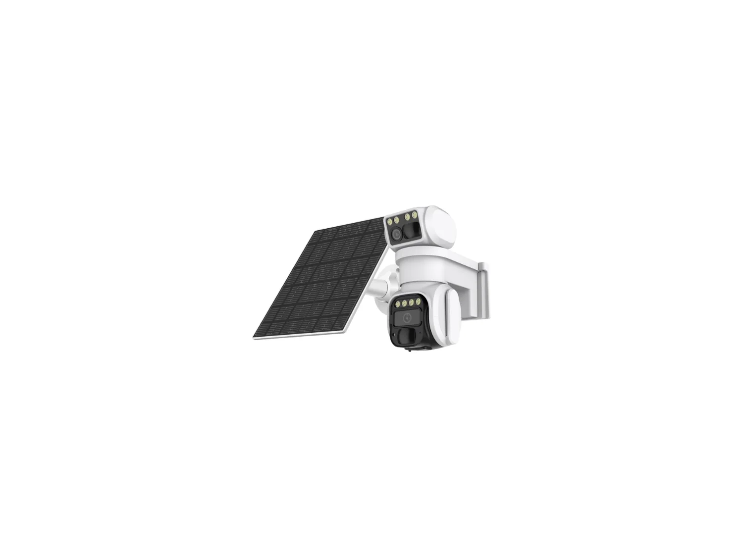 solar dual-lens bullet and PTZ camera — alternate housing in the same range