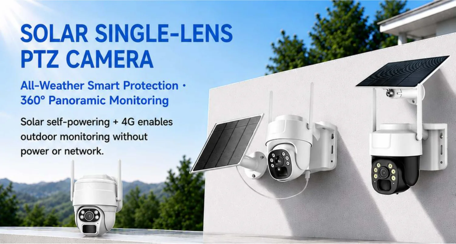 solar single-lens PTZ camera — product overview