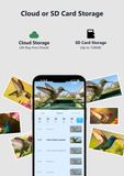 Cloud storage and micro SD card up to 128 GB