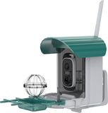 A20S-A3 solar bird feeder camera with forest-green roof and solar panel
