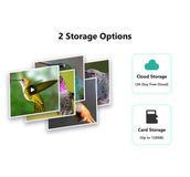 Cloud storage and micro SD card up to 128 GB