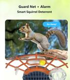 Guard net and alarm with smart squirrel spray deterrent