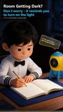 AB1-1 light sensor reminds the child to turn the desk lamp on