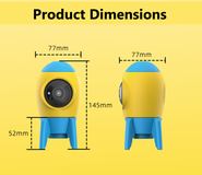 AB1-1 dimensions: 77 mm wide, 145 mm tall, 52 mm legs