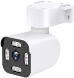 dual-lens bullet and PTZ camera, studio white background, front view