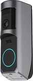 PTZ video doorbell, studio white background, front view