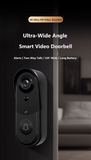 J1 wireless video doorbell camera on a front door, 1080p HD