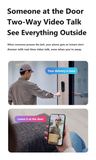 Two-way video talk with a visitor through the app