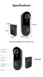 J1 doorbell dimensions, 145 mm tall, and chime dimensions