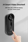 J4 smart video doorbell, 3MP ultra HD, 5200 mAh battery