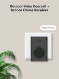 Outdoor video doorbell with indoor chime receiver