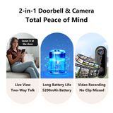 2-in-1 doorbell and camera, total peace of mind