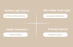L1 four selling points: healthy light source, ultra-wide panel light, study companion and AI study reports