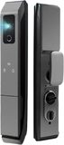 fully automatic video lock, studio white background, front view