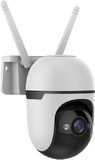 single-lens PTZ camera, studio white background, front view
