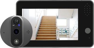 video door viewer, studio white background, front view