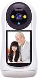 screen pan/tilt camera, studio white background, front view